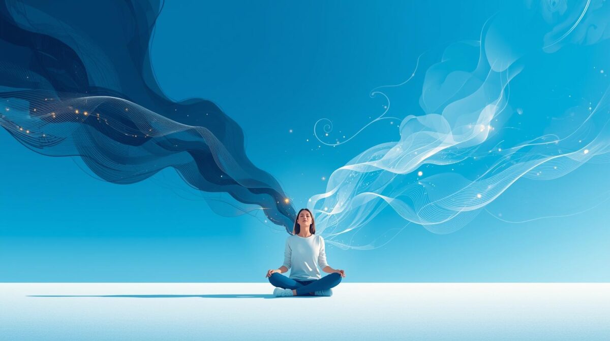 A conceptual illustration of a person achieving peace and freedom, symbolizing the long-term benefits and financial wellness that come with clarity.